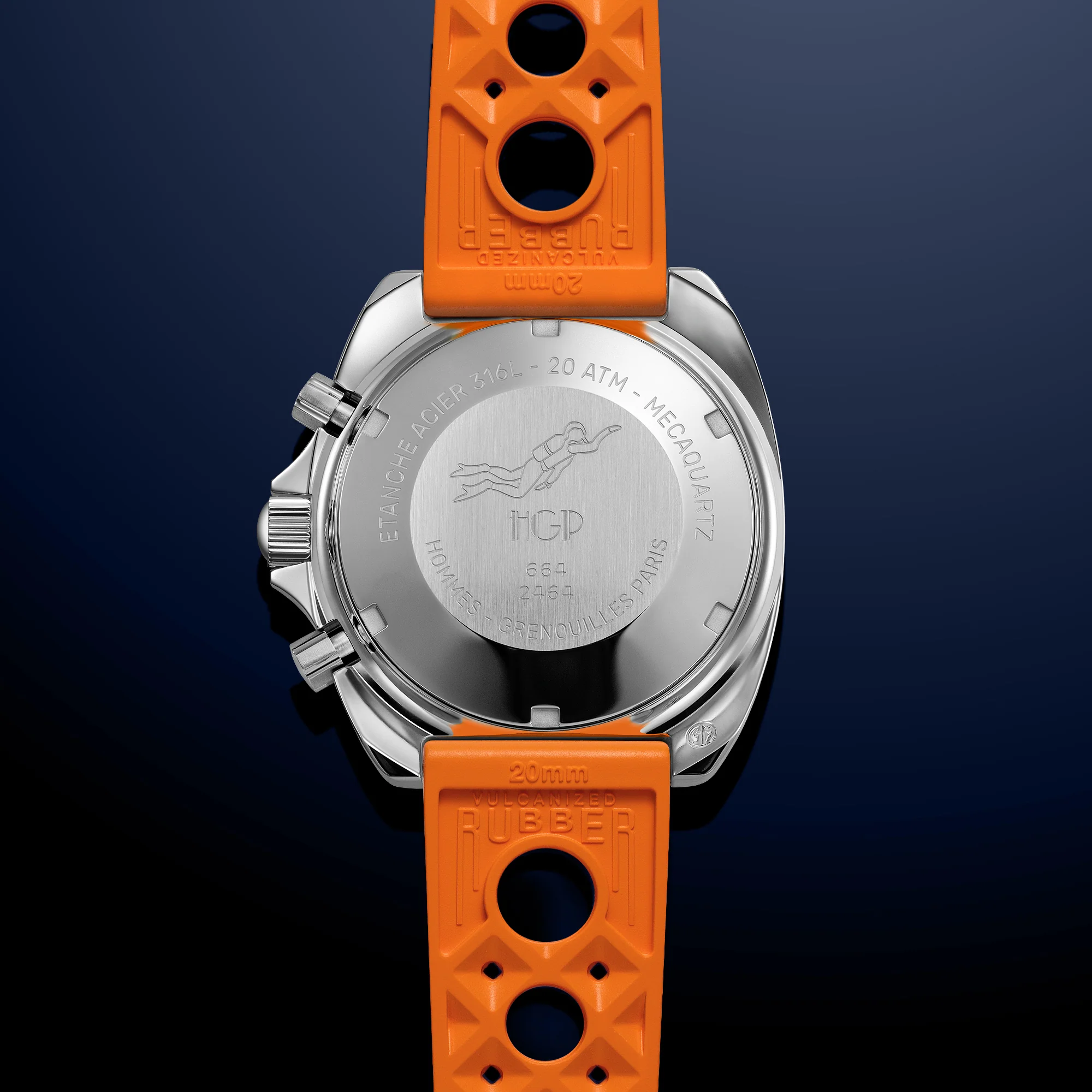 Diver 200M Chrono-Mecaquartz - Orange Dial & White Big-Eye Chronograph - Image 11