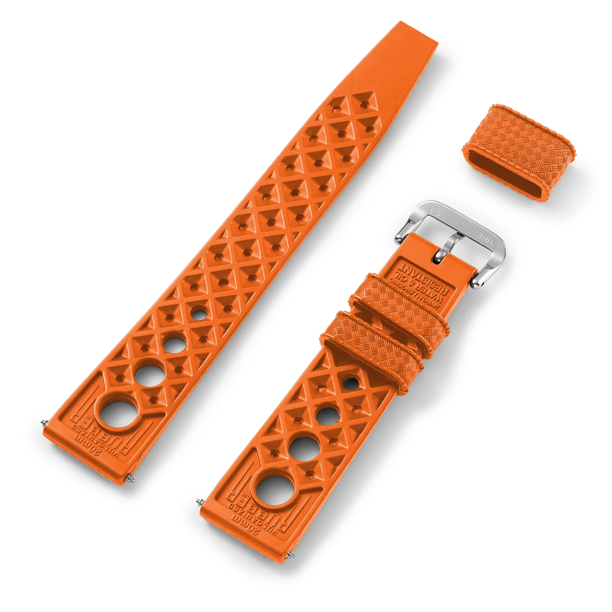 Orange "Rally" Tropic Rubber Strap - NSA - Image 3