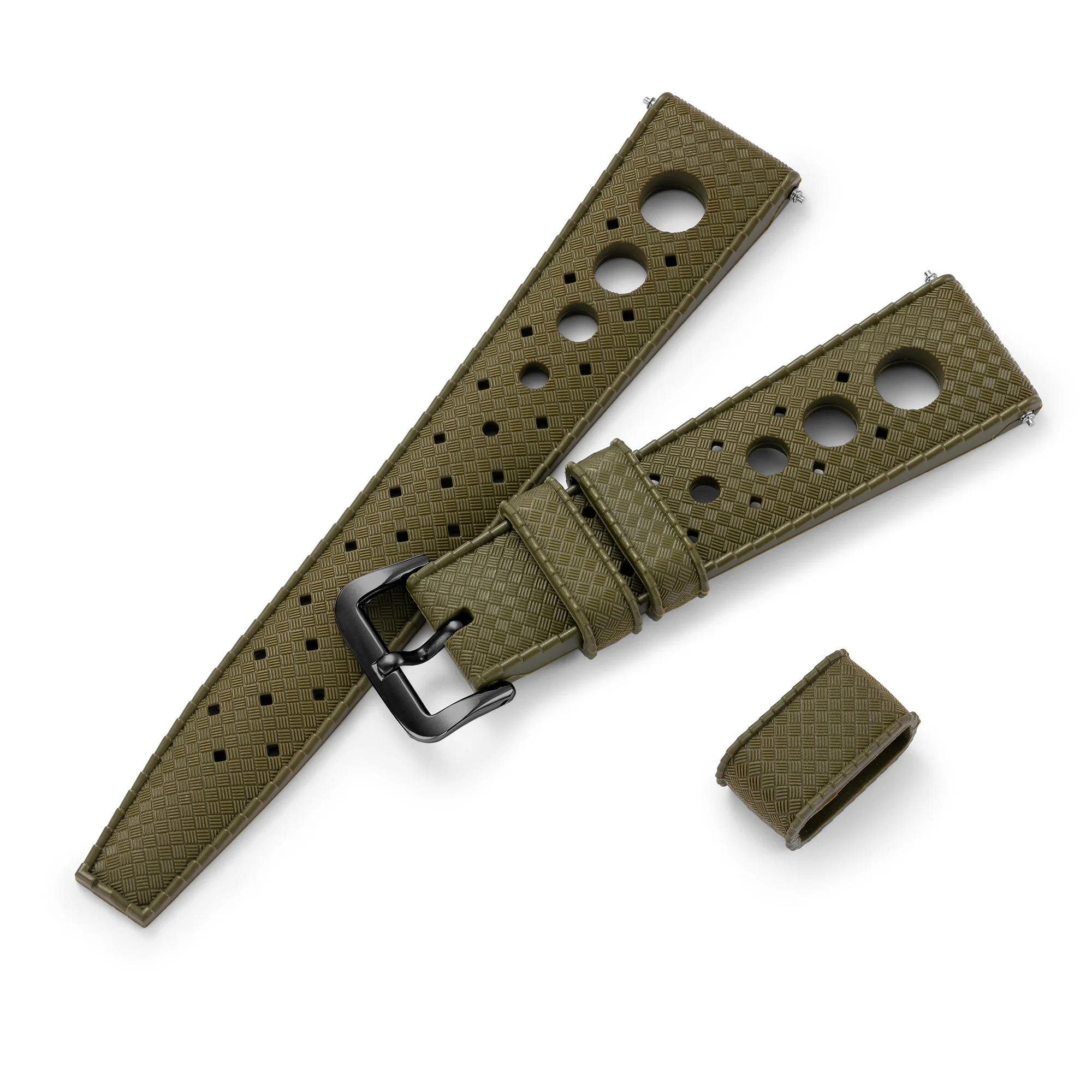 Army Green "Rally" Tropic Rubber Strap - NSA - Image 6