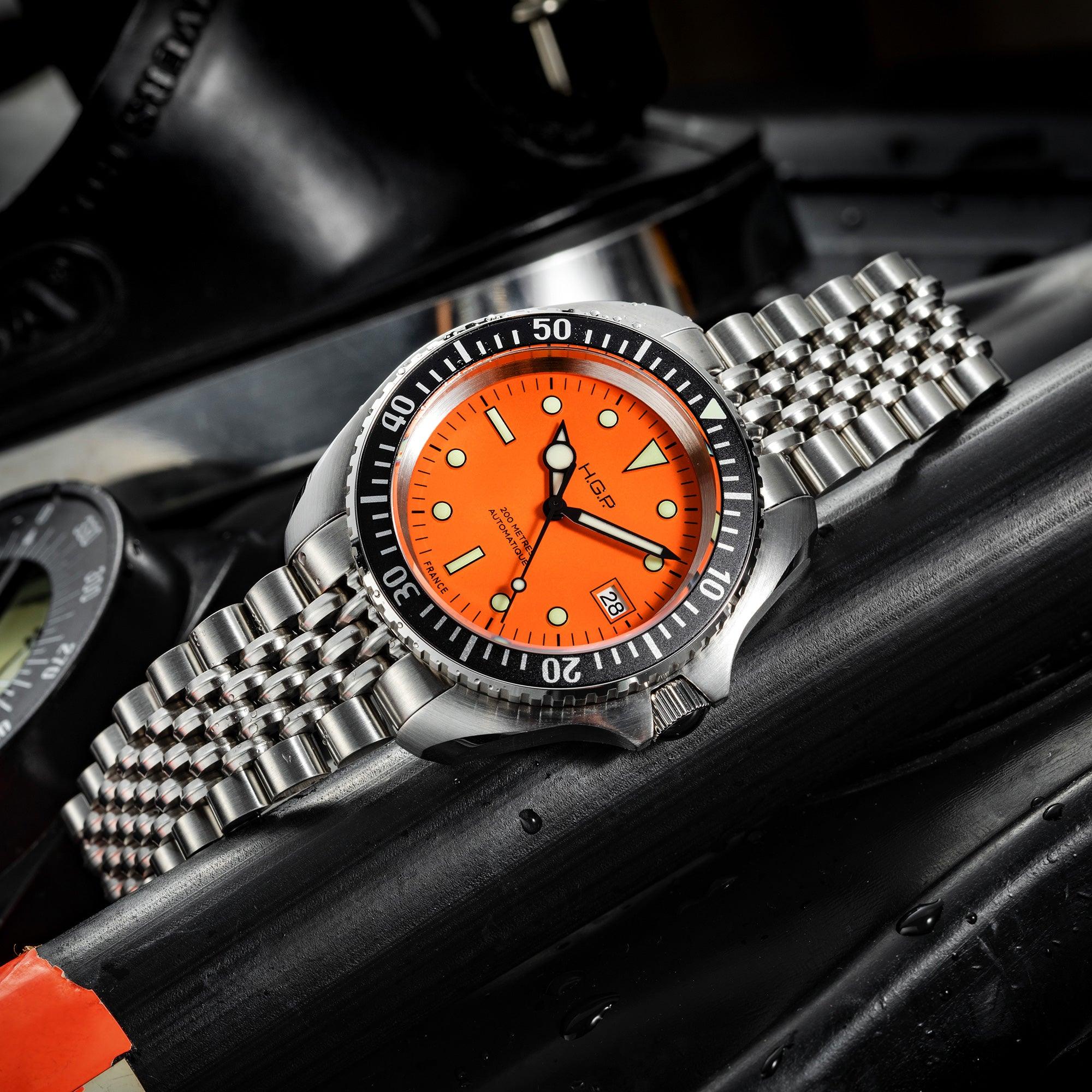 Diver 200M Automatic Diving Watch - Orange - Image 7