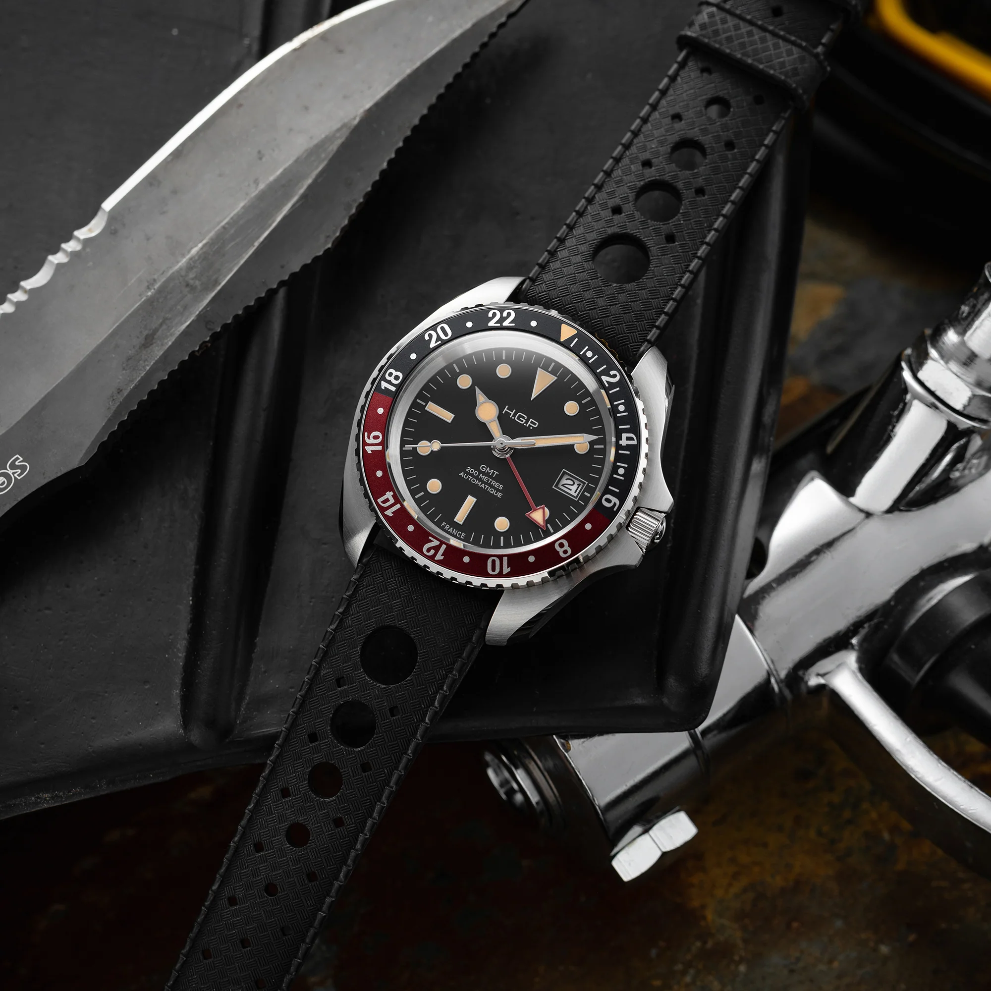 Diver GMT 200M Automatic Vintage Watch - "Coke" - Image 4