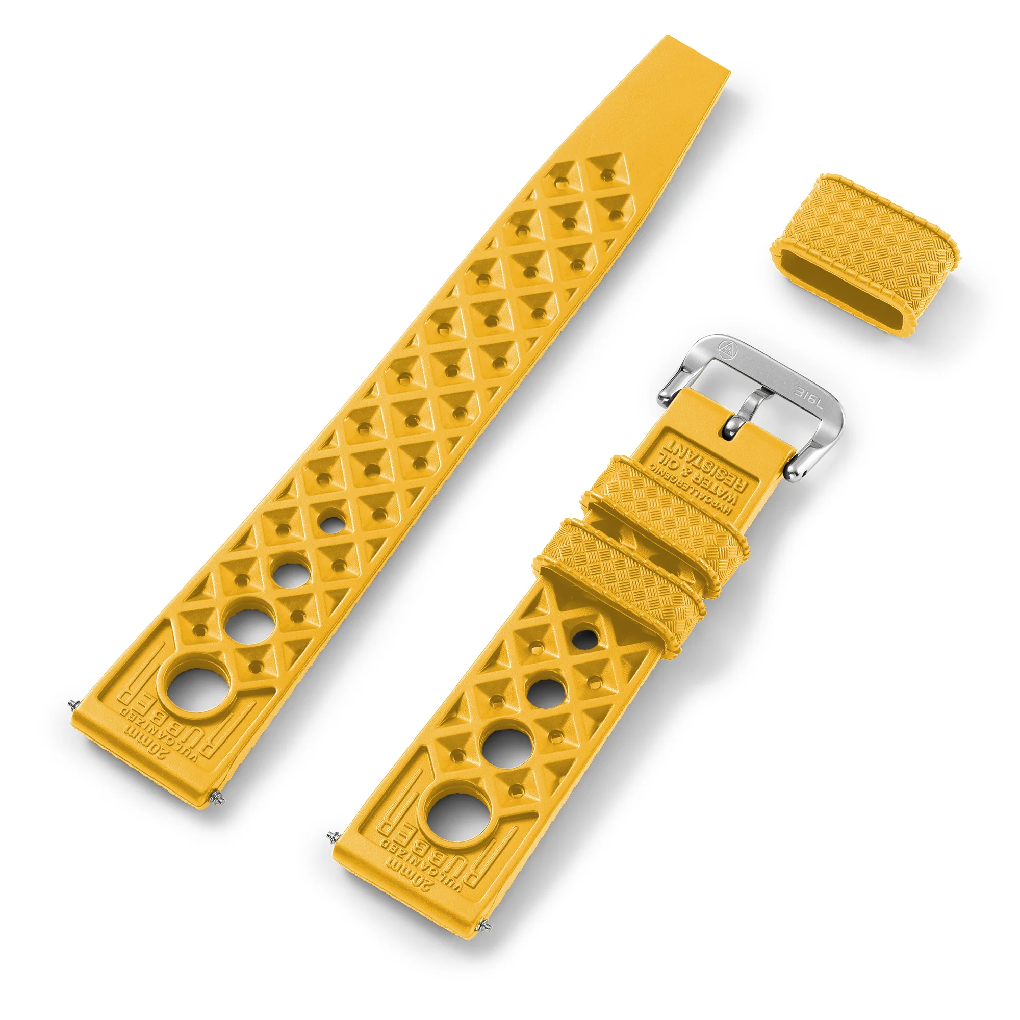 Yellow "Rally" Tropic Rubber Strap - NSA - Image 3